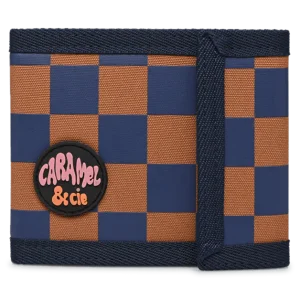 Portefeuille Square Ocre Et Marine
