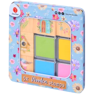 Deco Time - 5x Wooden Stamps