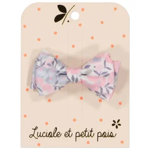 Luciole - Barrette noeud double - Liberty Wiltshire Jacinthe Rose