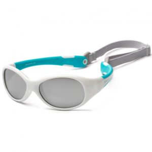 koolsun-blanc-turquoise.jpg Lunettes de soleil 3/6 ans *Blanc/Turquoise*