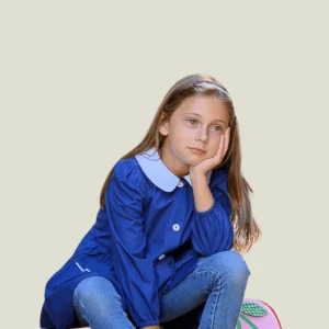 Tablier GOTS Junior - Valentina Bleu Royal